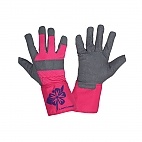 Rękawice długie ze skóry syntetycznej różowe 7[S] - Rękawice długie ze skóry syntetycznej różowe 9[L]